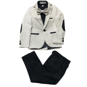 Boys' 4-Piece Semi-Casual Suit Set - BEIGE