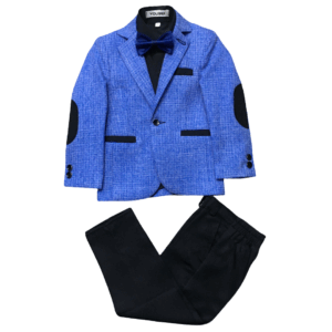 Boys' 4-Piece Semi-Casual Suit Set - BLUE