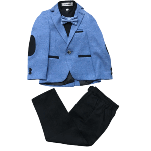 Boys' 4-Piece Semi-Casual Suit Set - BABYBLUE