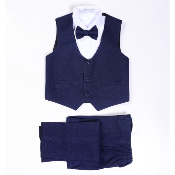 Boys’ 4-Piece Formal Suit Set – NAVY