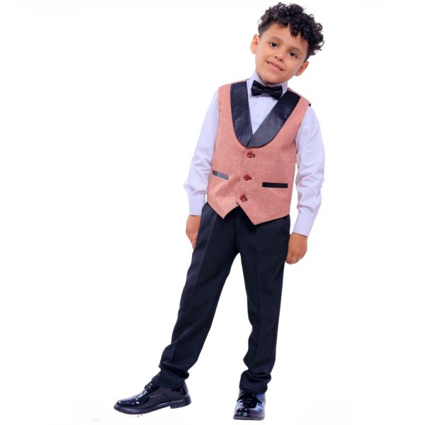 Boys’ 4-Piece Tuxedo Vest Set – KASHMER