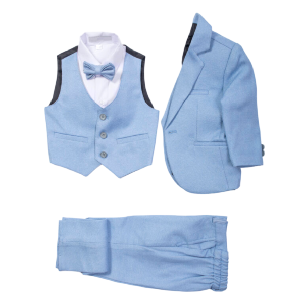Kids’ 5-Piece Formal Suit Set – BABYBLUE