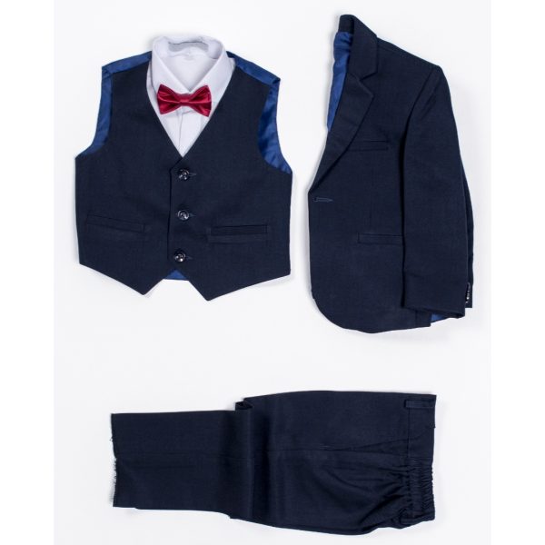 Kids’ 5-Piece Formal Suit Set – LUXURY NAVY