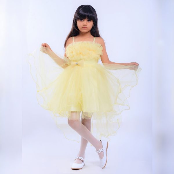 Party Dress For Little Girls – M113 – CANARY YELLOW