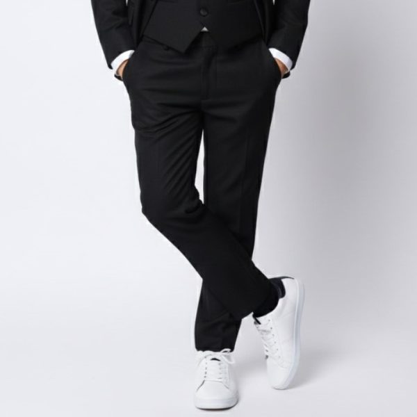 Boys’ Classic Formal Pants – BLACK
