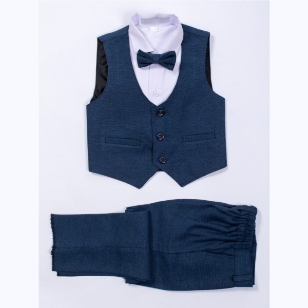 Boys’ 4-Piece Formal Suit Set – BLUE