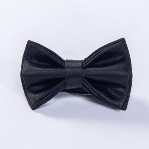 Kids Classic Pre-Tied Bow Tie – BLACK SATIN