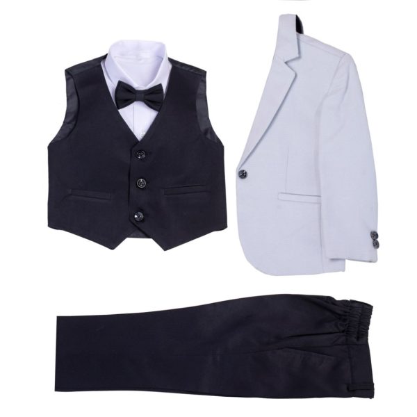 Boys' 5-Piece Mix Suit Set - LIGHT GRAY