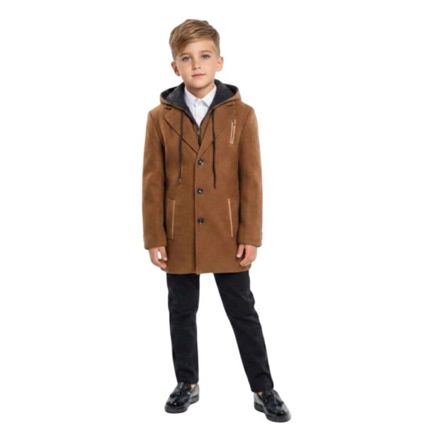 Warm Winter Coat Quilted with Hood for Big Boys – HAVAN