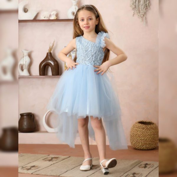 Party Dress For Little Girls – M604 – BABY BLUE