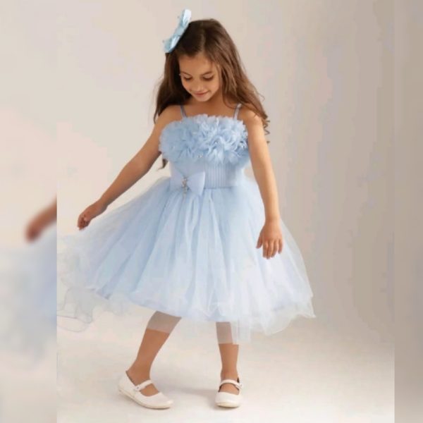 Party Dress For Little Girls – M113 – BABY BLUE