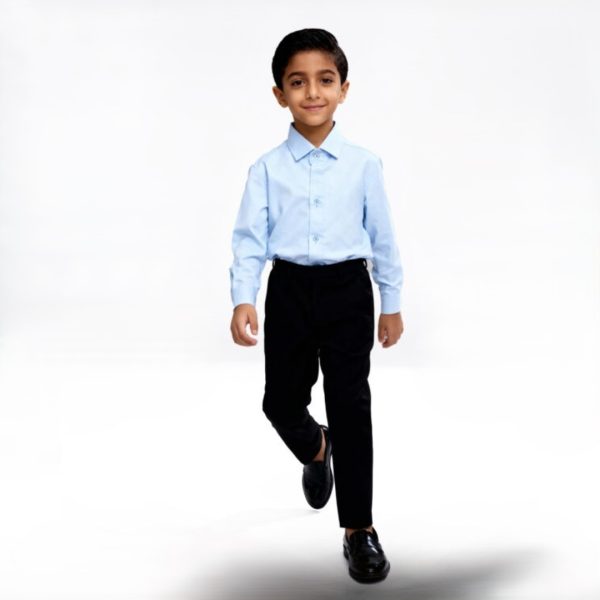 Long Sleeve Dress Kids Shirts – BABY BLUE