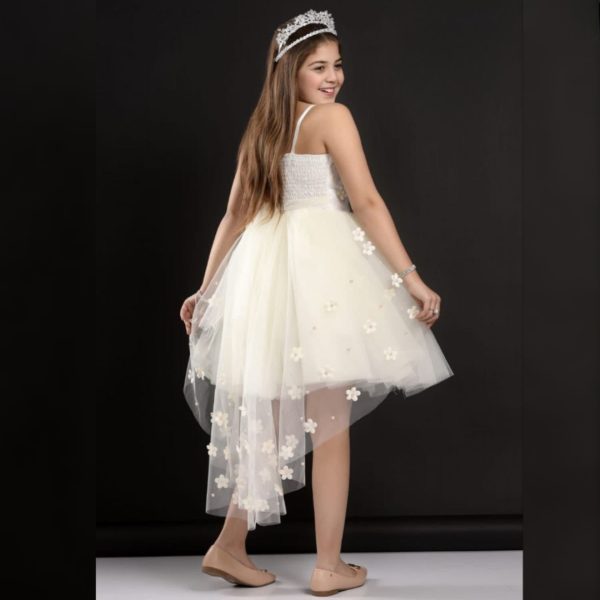Party Dress For Little Girls – M105 – OFFWHITE