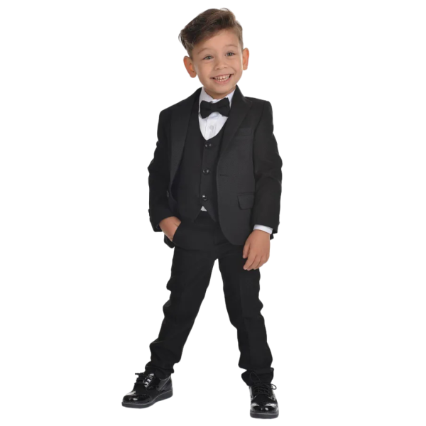 Kids’ 5-Piece Formal Suit Set – BLACK