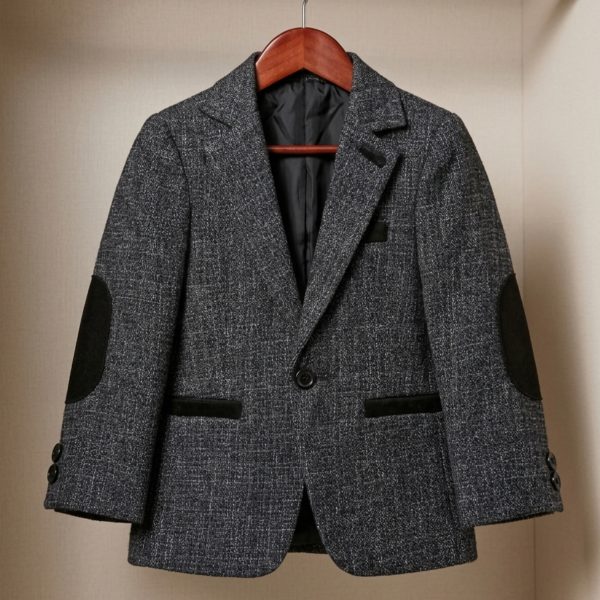 Boys Casual Blazer - D. GRAY