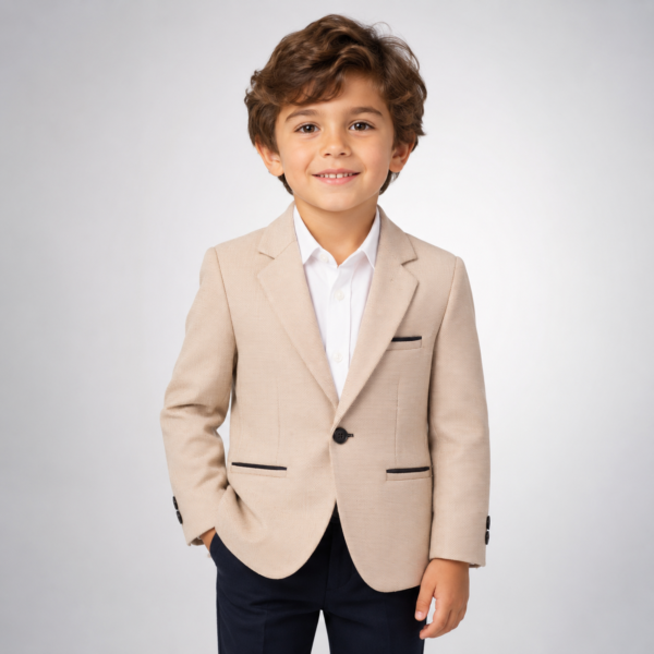 Boys’ Formal Blazer – BEIGE
