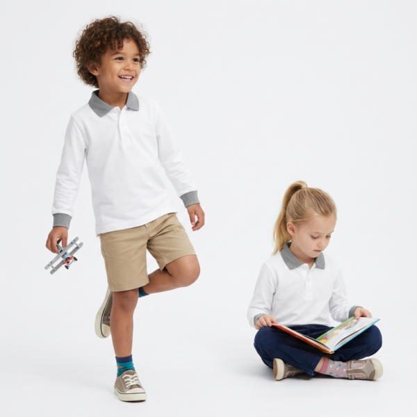 Gemini_Generated_Image_u2oll1u2oll1u2ol Kids Long Sleeve School Polo Shirt – White with Grey Collar
